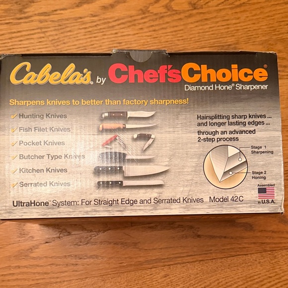 Cabela's Chef's Choice NEW Gray Knife Sharpener - Picture 2 of 10